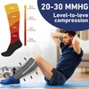 Men Zipper Compression Socks Colorful 20-30mmhg Compression Stockings Knee High