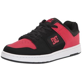 DC Men's Manteca 4 Low Shoe Skate, Black/Athletic Red, 10.5