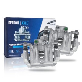 Detroit Axle - Rear 2pc Brake Calipers for 10-16 Hyundai Santa Fe, 11-20 Kia Sorento, 2 Disc Brake Calipers w/Bracket 2010 2011 2012 2013 2014 2015 2016 2017 2018 2019 2020 Replacement
