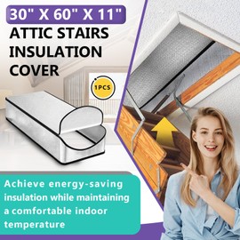 30" x 60" x 11" Attic Stairs Insulation Cover – with Access Zipper
