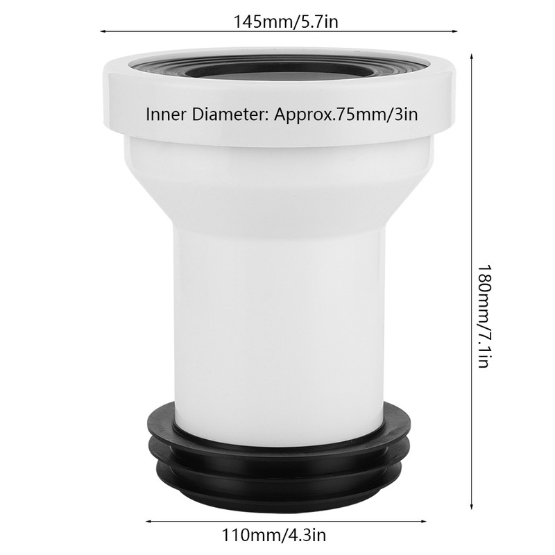 Heighten Toilet Connection Adapter Drainer Drain Pipe Toilet Accessories for