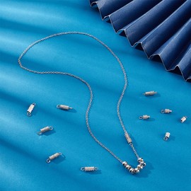 UNICRAFTALE 10Pcs Screw Twist Clasps Barrel Screw Clasps Stainless Steel Screw Claps Screw Type Connector Cord End Cap Fastener for Jewelry Making Necklaces Bracelet Clasps