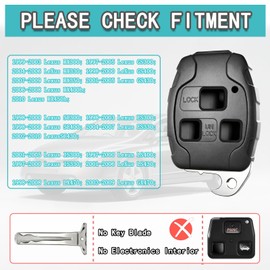 Key Fob Cover Shell Fits for Lexus ES300 ES330 GS300 GS400 GS430 GX470 IS300 IS330 LS400 LS430 LX470 RX300 RX330 RX350 RX400h RX450h2 SC430 - Crack-Resistant & Durable - Bottle Opener (Matte Black*1)