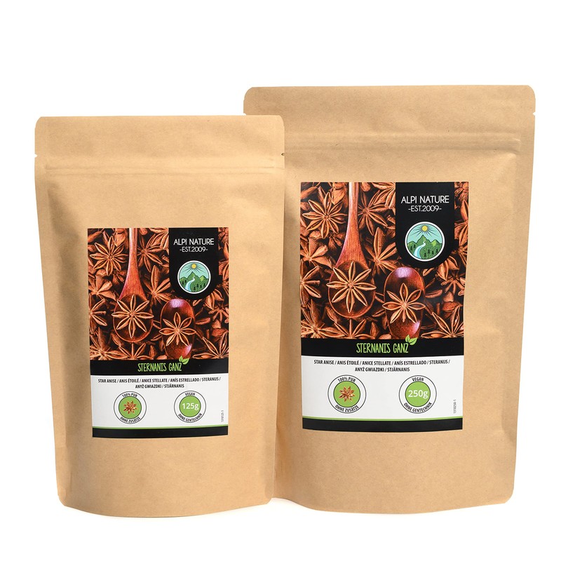 Star anise whole (125g, 4.4oz), Star anise pods, star anise
