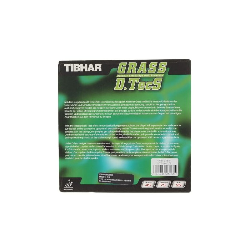 Tibhar Covering Grass D.TecS, green, 0.5 mm