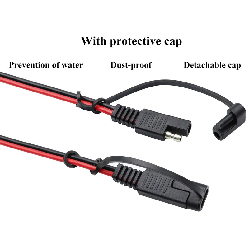 AAOTOKK SAE Extension Cable 16 AWG Wire Harness 12V-24V DC