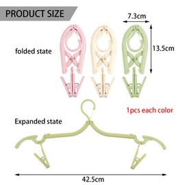 BDSHUNBF 13 PCS Folding Clothes Hangers, Portable Travel Hangers, Space Saving Hangers, Plastic Clothes Hanger Multifunction Travel Accessories for Holiday Camping, Indoor, Outdoor Use