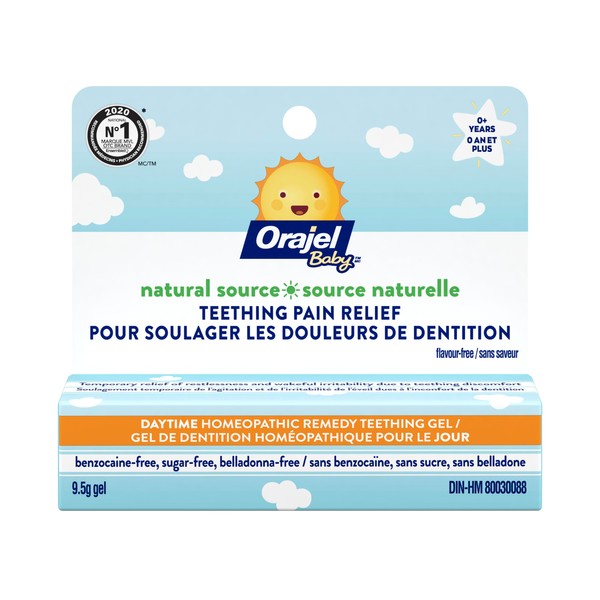 Orajel Natural Source Homeopathic Baby Teething Pain Relief Medicine Gel, 9.5g