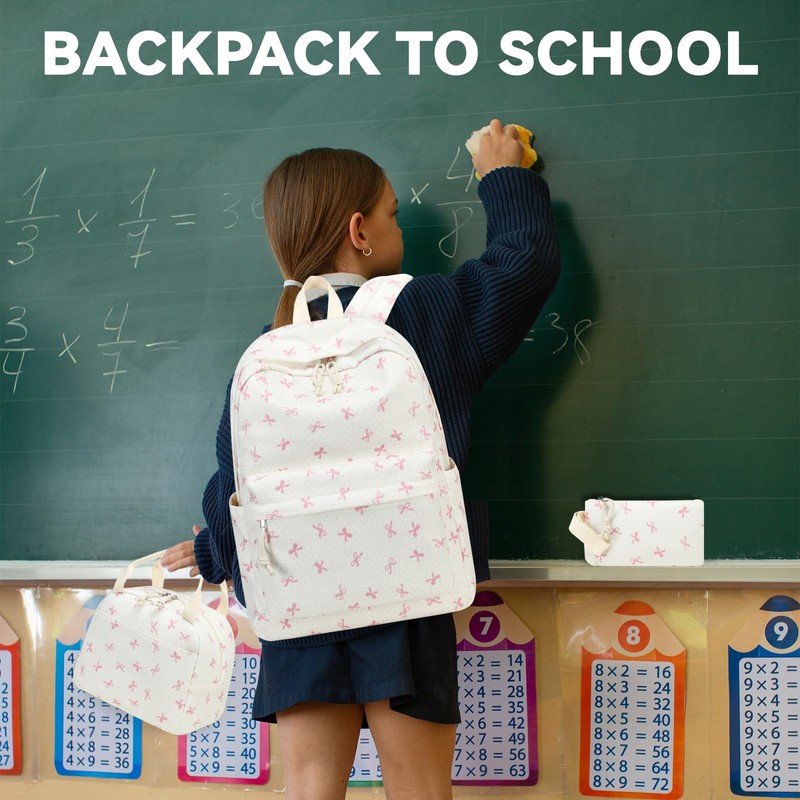 LEDAOU Backpack for Girls Teens School Bag Kids Bookbag Girls