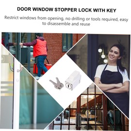 Gadpiparty Adjustable Window Safety Lock Sliding Door Stopper for Childproof Security for Homes Offices Schools Enhance Indoor Airflow and Safety