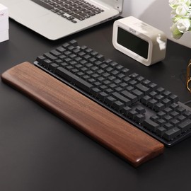 ZQL Wooden Wrist Rest, Walnut Wood Keyboard Wrist Rest, Ergonomic Palm Rest, Anti-Slip, Keyboard Accessory for Computer, Laptop, Home & Office (Black Walnut, 17.2" L x 3.15" W x 0.78" H)