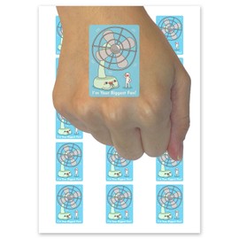 I'm Your Biggest Fan Appliance Pun Funny Compliment Temporary Tattoo Water Resistant Fake Body Art Set Collection - 54 1" Tattoos (1 Sheet)