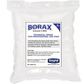 3 lb Borax Flux Glaze Crucibles Melting Gold Silver Melting Soldering, Casting Jewelry Porfessional USE