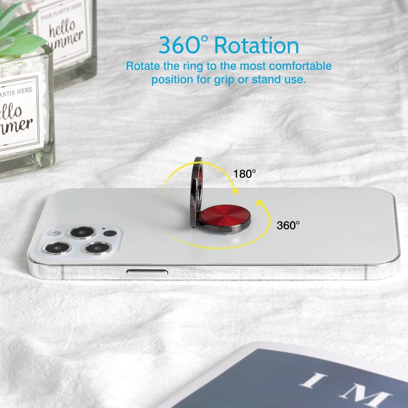 [2 Pack] Rounded CD Texture Cell Phone Ring Holder Stand,