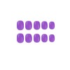 24pcs Square False Nails Short Stick on Nails Purple Press
