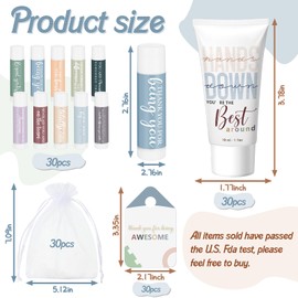 Heigble 30 Sets 2025 CNA Week Gifts Bulk Lip Balms and Hand Cream Employee Appreciation Inspirational Hand Lotion Thank You Gifts Bulk for Coworker Staff Nurse Teacher Team