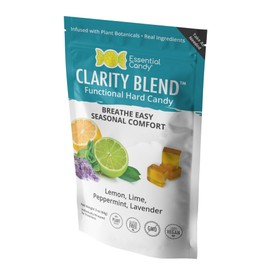 Clarity Blend Functional Hard Candy | Seasonal Support Breathe Easier | Organic Lemon, Lime, Peppermint, Lavender | Gluten-Free, Non-GMO, Vegan - 24 Count (Pack of 1)