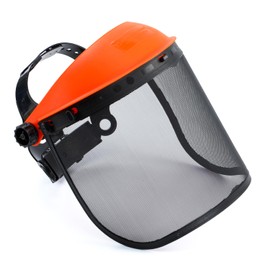 YARDMARIS Chainsaw Face Shield, Forestry Safety Helmet with Full Face Mesh Visor, Adjustable Headband, Good Ventilation, Metal Face Shield for Trimming, Chopping, Outdoor Work