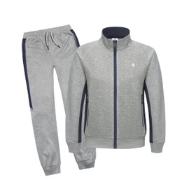 Little Donkey Andy Boys' Quick Dry Tracksuits, Stretch Durable Sweet Suit for Boys, Breathable Boy's Activewear (Light Grey 116CM)