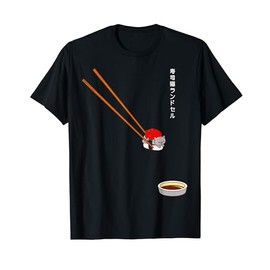 SUSHI CAT RANDOSERU Chopsticks Kawaii Japanese Backpack RED T-Shirt
