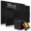 Dmsky 50 Pack Acoustic Foam Panels,2"X 12" X 12"Sound Proof