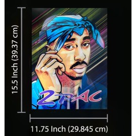 2PAC Rapper-2PAC- 3D Poster 3DLenticular Effect-3 Images In One