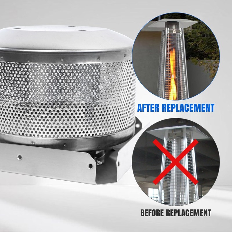 elysia Patio Heater Burning Net And Base 4-Sided Pyramid Heater