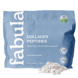 Fabula- Péptidos de Colágeno en Polvo, Colágeno Bovino Hidrolizado Tipo 1, Tipo 3 Alimentado con Hierba, Sin OGM, Gluten Fre                          