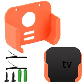 App le TV Wall Mount, Wall Mount Bracket, TV Box Holder Holder, App le TV 4K Wall Mount, Compatible with App le TV 4K and All App le TV Generations (Orange Colour)