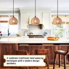 AyshwillDec 3 Pack Woven Pendant Light Boho Chandelier Dome Rustic