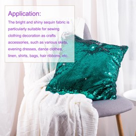 DMiotech 1 Yard Colourful Sequin Fabric Velvet Glitter Iridescent 4ft Width for DIY Sewing Tablecloth Background Clothing Dress