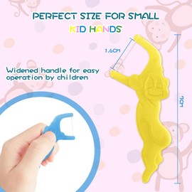 Fun Flossing Sticks for Kids，Fluoride Free, BPA Free, Odorless, 60 Sticks per Pack, 4 Packs = 240 Sticks