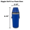 Giggle Golf 8 oz Royal Blue Flask With 4 Shot
