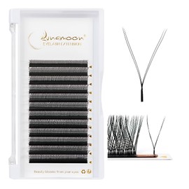 YY Eyelashes, 2D Lashes, Volume Eyelashes, YY Lashes, Eyelash Extension, Premade Fans Eyelash Extensions by Lunamoon (YY-0.05C 11 mm)