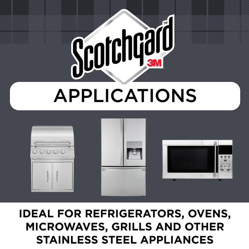 Scotchgard Stainless Steel Cleaner Resists Fingerprints & Smudges, No Drip