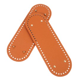 Veemoon Pack of 2 Bag Base for Crocheting, Large, 40 cm, Retro Oblong, DIY Knitting, Shaped Bag Base with Holes, Ideal for Creative Projects and Handmade Bags, brown