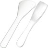 Pndeyo 2pcs Mini Metal Makeup Spatula, Reusable Cosmetic Cream Spatulas