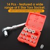 FIFIBANG E-Torx Star Socket Set E4, E5, E6, E7, E8,