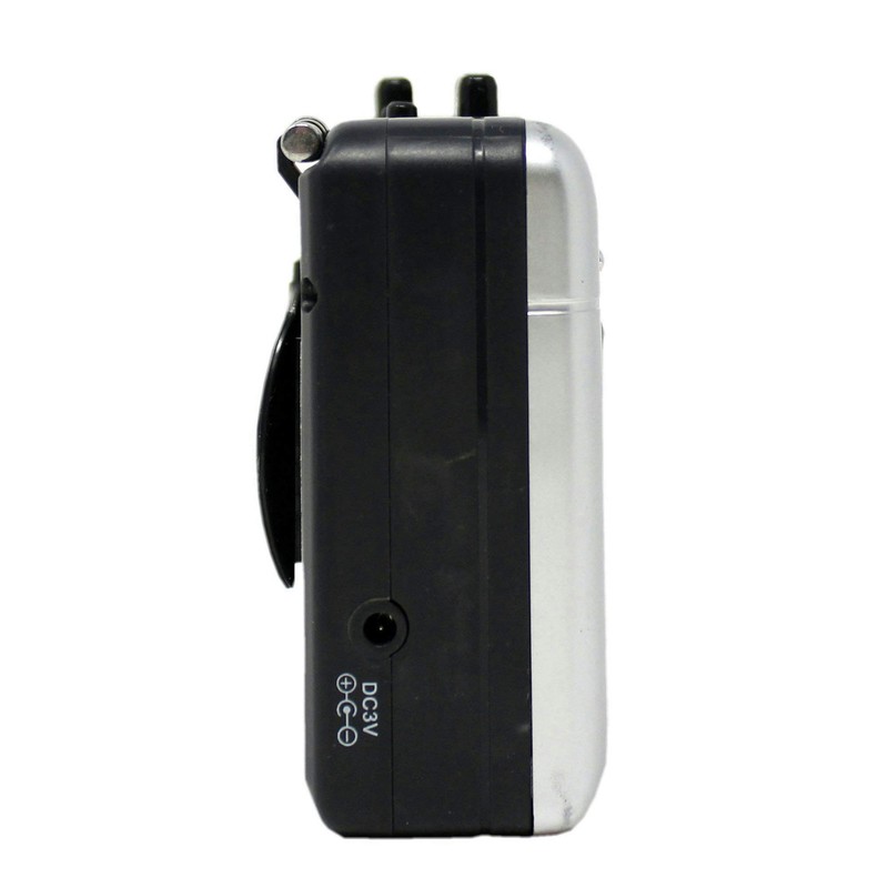 WINTECH PCT-11R2 Tape Recorder with Radio (FM Wide Compatible), Silver,