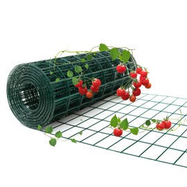 Green Welded Wire Fence PVC Coated Chicken Wire Fencing 72in H x 50ft L, 2in X 3in 16GA, 2/3/4/5/6 Ft Tall Wire Mesh Roll for Dog Border Garden Yard Vegetable Plant Protection Poultry Netting