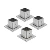 Wealrit 4 Pcs Square Post Bases Stainless Steel Flange Anchor