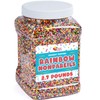 Rainbow Nonpareils Sprinkles - 2.7 Pounds - Big Bulk -