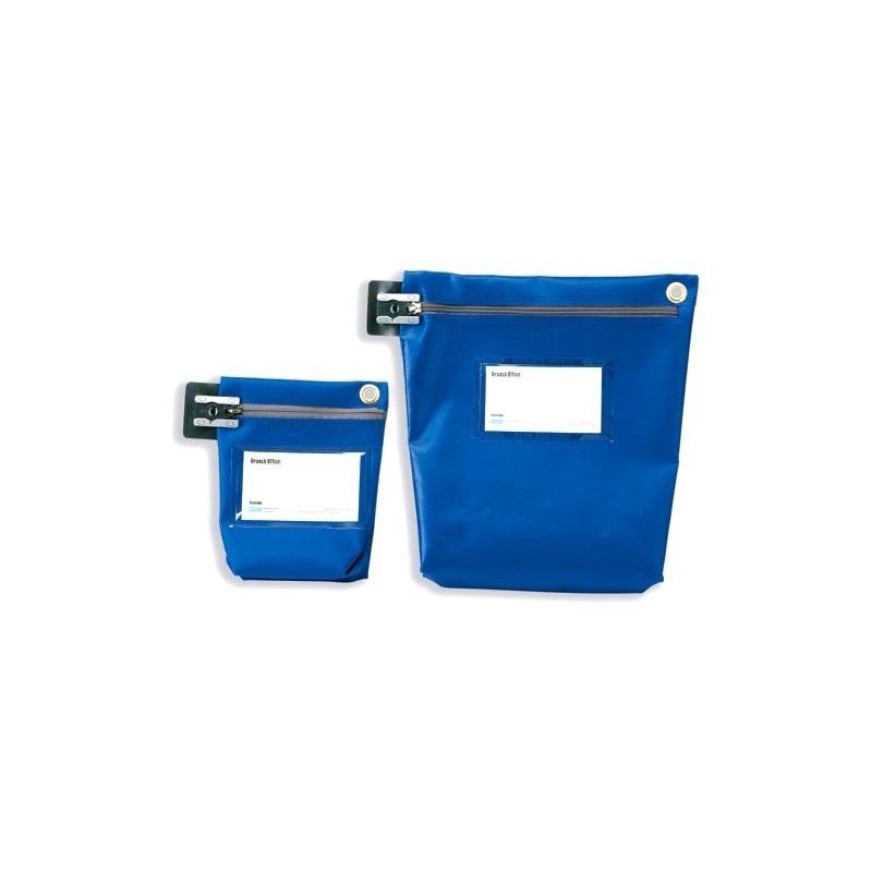 Versapak Cash Bag Tamper-Evident Zip Heavyweight Material Small W178xD50xH152mm Blue