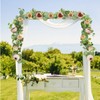 ROSYLEVE Pack of 2 Eucalyptus Garland with Flowers, Artificial Peonies,