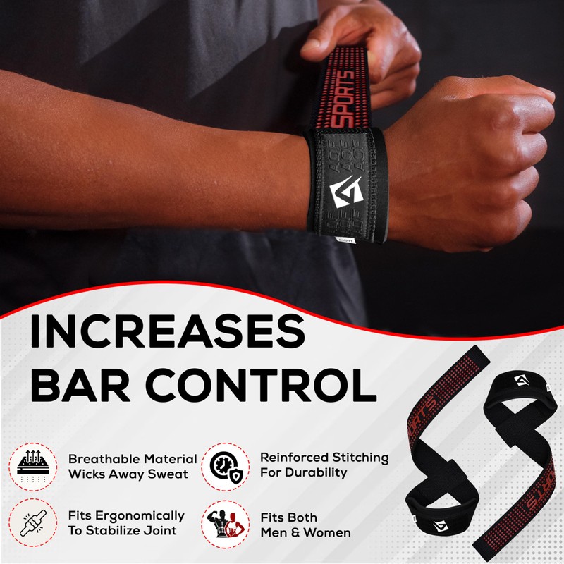 AQF Weight Lifting Straps Neoprene Padded Wrist Support, CrossFit Training
