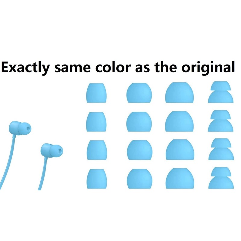 BLLQ Ear Tips Replacement for Beats Flex, Blue Eartips Earbuds