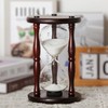 Large Hourglass Timer 60 Minute, Decorative Wooden Sand Timer Home