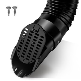 1 Pack Gutter Downpipe Extension for DN100 & DN110 & Round Downpipe 100 mm Outlet Filter and Leaf Guard for Bottom of Downspouts Black