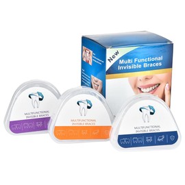 Protector Retenedor De Dientes Para Corrección De Sonrisa 3 Etapas Dispositivo de Ortodoncia Dental Profesional Transparente Suave y Duro Protector Bucal (3 etapas, adecuado para diferentes condiciones de dientes)