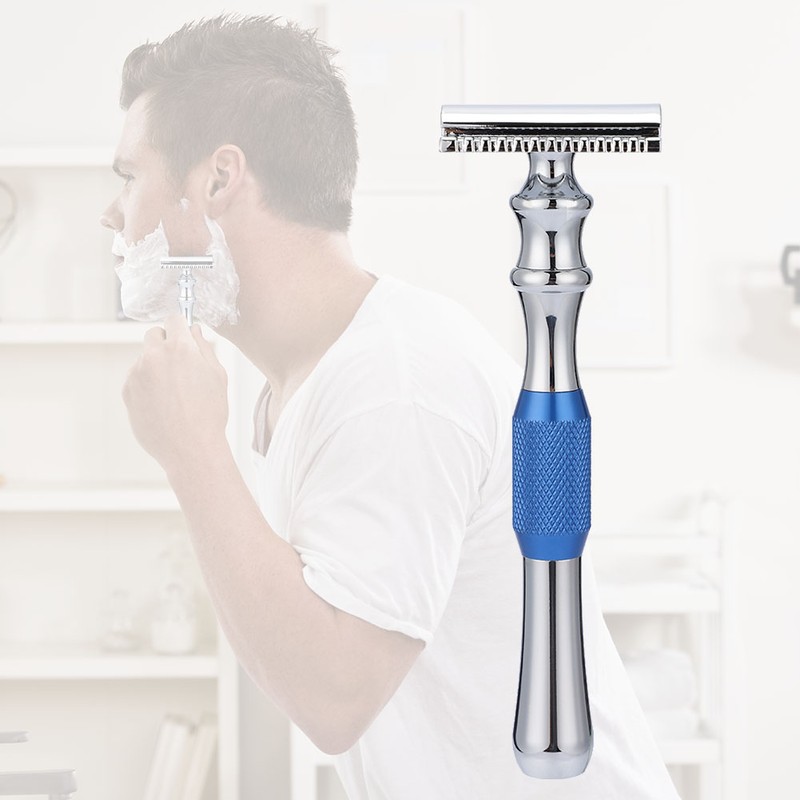 Man Shaving Razor Classic Double Edge Razor and Base Safety